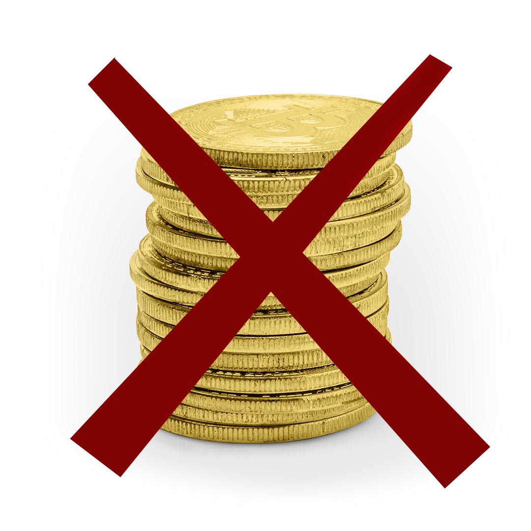 Stack of golden bitcoins design resource